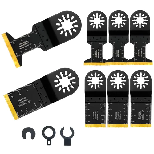 Hojas de sierra oscilantes, cuchillas multiherramienta de titanio, corte de metal, cuchillas multiherramienta para uñas de metal suave, material