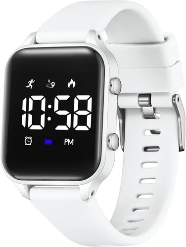 Relojes digitales para niños y niñas, reloj deportivo con rastreador de fitness, podómetro, alarmas, cronómetro, no necesita aplicación, reloj