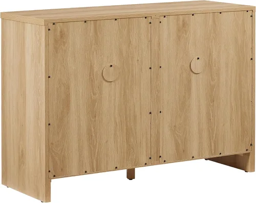 Miniatura 14 de Crosley Furniture Kenji - Armario para tocadiscos con almacenamiento de vinilo, soporte multimedia, organizador moderno para el hogar
