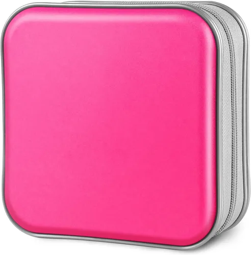 Miniatura 13 de Siveit Estuche para CD, Capacidad para 40 CD/DVD, Cartera Portadora de Estuches de Plástico Duro para Discos DVD, Carpeta de Almacenamiento