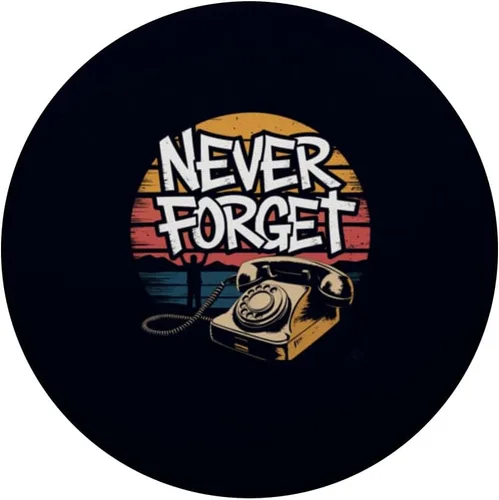 Miniatura 3 de Never Forget Old Phone Retro Vintage 70s 80s 90s Nostalgia PopSockets Adhesive PopGrip