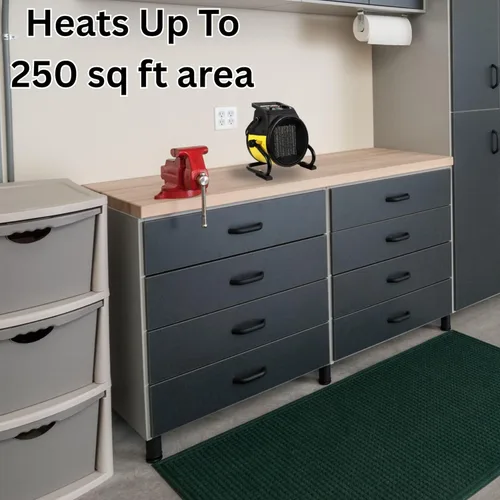 Miniatura 2 de Calentador de aire EUH1465, eléctrico, de Dura Heat, con base pivotante, 5,120 BTU, Amarillo