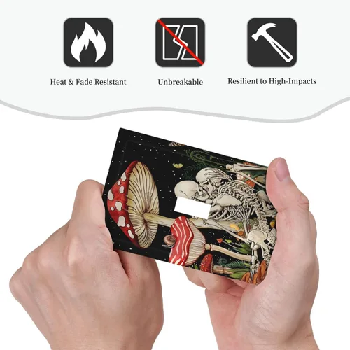 Miniatura 6 de Placas de Pared de Un Interruptor Decorativas de 1 Gang con Diseño de Calavera de Hongo Esqueleto Luna, Cubierta de Interruptor de Luz, Placa Seta