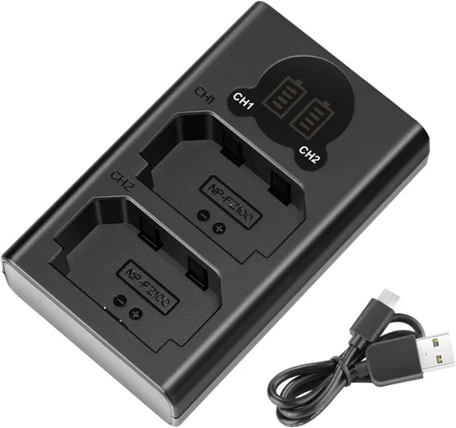 Miniatura 8 de NEEWER Paquete de 2 baterías de repuesto NP-FZ100 de 2280 mAh y cargador USB dual con pantalla LCD, compatible con Sony ZV-E1 A7III A7IV FX3 FX30