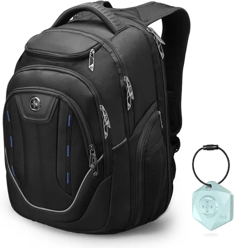 Miniatura 12 de Swissdigital Design TSA - Mochila para laptop de negocios para hombre, mochila de viaje con puerto de carga USB, mochilas universitarias