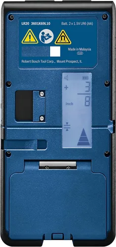 Miniatura 4 de BOSCH LR20 - Receptor láser rotativo de haz rojo y verde de 1000 pies, incluye soporte de montaje y 2 baterías AA