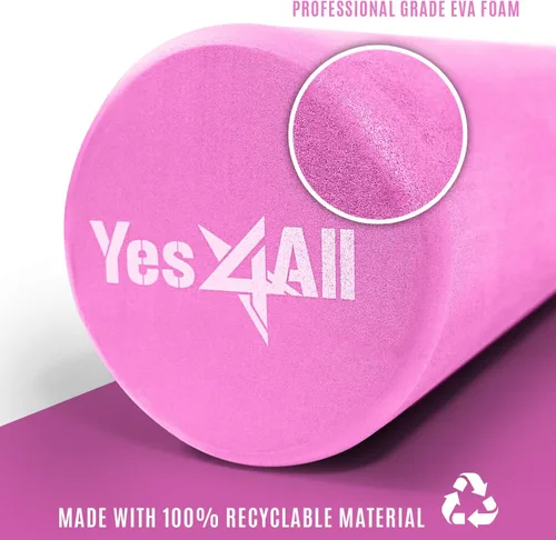 Miniatura 3 de Yes4All Rodillo medio de densidad media/redondo de la espuma de EVA 12/18/24/36 pulgadas para las actividades físicas y el masaje muscular