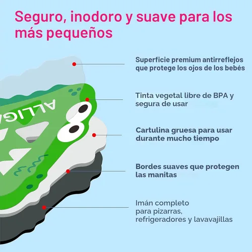 Miniatura 3 de Letras magnéticas de gran tamaño, lindos imanes del alfabeto ABC con animales para refrigerador, juguetes educativos de animales mayúsculos