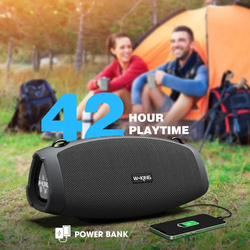 Miniatura 7 de W-KING Altavoces Bluetooth portátiles con micrófono inalámbrico, (pico de 120 W) 70 W altavoz para exteriores Bluetooth inalámbrico impermeable