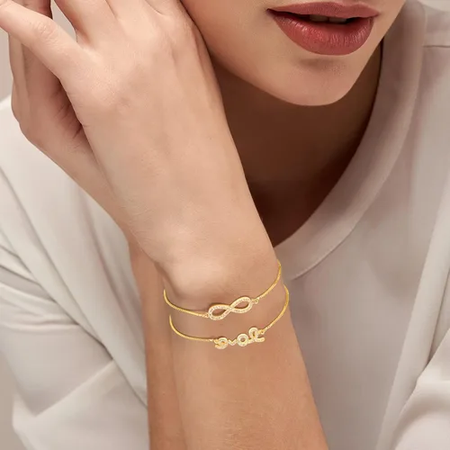 Miniatura 3 de Sureio 10 Piezas Pulseras Deslizantes Ajustables para Hacer Joyas Cadenas de Pulseras para Hacer Joyas DIY Accesorios Cadenas Extensoras con Dorado