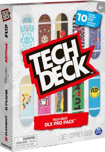 Miniatura 8 de TECH DECK Fingerboard - Paquete de 10 patinetas coleccionables Ultra DLX de Element, Primitive y Flip, gráficos auténticos de tabla, uso en todos