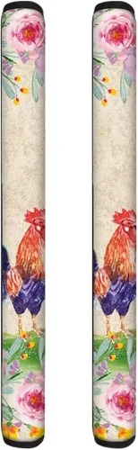 Miniatura 14 de DISNIMO Juego de 2 fundas para manijas de puerta de refrigerador con diseño floral de mariposa azul, protector de decoración de electrodomésticos