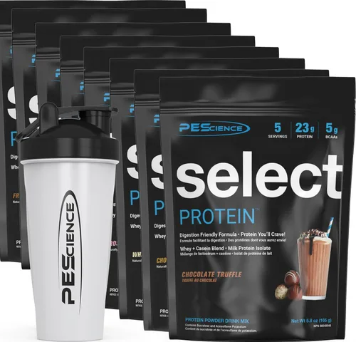 Miniatura 14 de PEScience Select Protein Powder, mezcla de suero y caseína, proteína limpia en polvo para mujeres y hombres, baja en calorías, baja