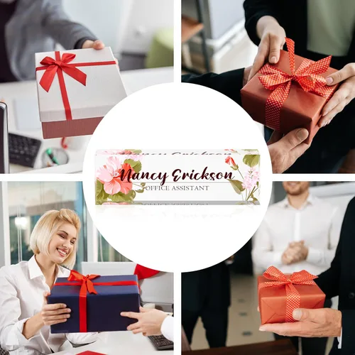 Miniatura 5 de Placa de nombre de escritorio personalizada, placas de identificación acrílicas personalizadas para escritorio, accesorio de oficina para mujeres