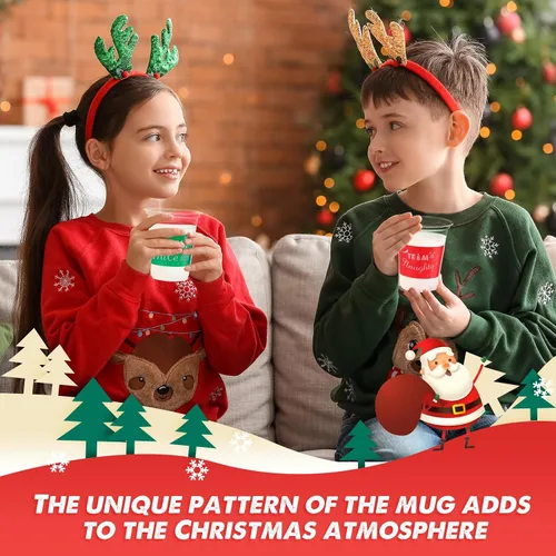 Miniatura 4 de Rtteri 24 vasos de plástico desechables de 12 onzas para decoración de fiestas de Navidad, cerveza, bebidas, aperitivos