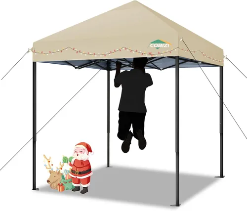 Miniatura 23 de COBIZI Toldo de 10 x 20 pies con paredes laterales, carpa de fiesta resistente para fiestas, bodas, tienda de campaña portátil plegable fácil