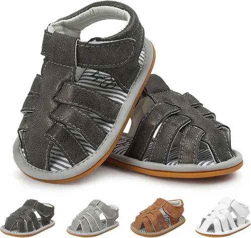 Miniatura 6 de Sandalias para bebé niña niño, suela antideslizante suave de primera calidad, sandalias de bebé para bebé, zapatos de playa casuales de verano