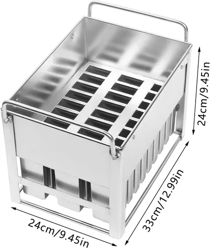 Miniatura 8 de 30 moldes de acero inoxidable para hacer paletas de hielo, reutilizables comerciales, placa de grasa de cabeza plana, máquina de hielo congelada