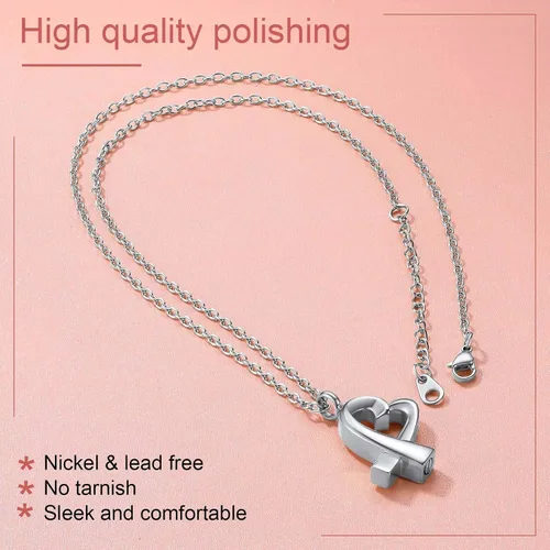 Miniatura 214 de FindChic Collares personalizados con urna para cenizas, barra vertical, gato, luna, reloj de arena, garra de perro, acero inoxidable, chapado en oro