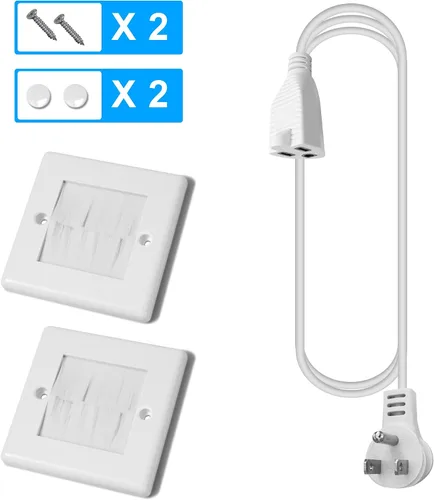 Miniatura 4 de Kit de organización de cables de pared - Ocultador de cables de TV para TV montado en la pared, incluye extensión de cable de TV de 6 pies y 2