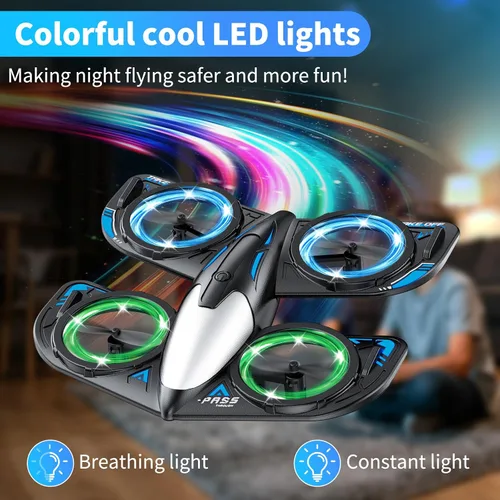 Miniatura 2 de RC Drone for Kids Beginners, Foam Remote Control Drone with Cool Lights, 360° Flip, Altitude Hold, 3 Speed Modes, Collision Protection and Ease of