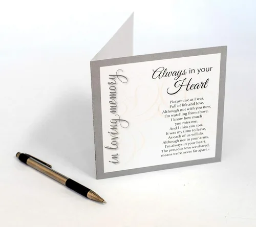 Miniatura 2 de Sentimiento de condolencia Always in Your Heart - Regalo conmemorativo/adorno de recuerdo/regalo de duelo/regalo de condolencia por pérdida de un