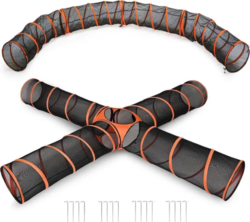 Hide N Side Túneles de Juego para Niños, Túnel Desmontable para Interior y Exterior para Niños, Perros, Bebés, Niños Pequeños, Juguetes para Regalo