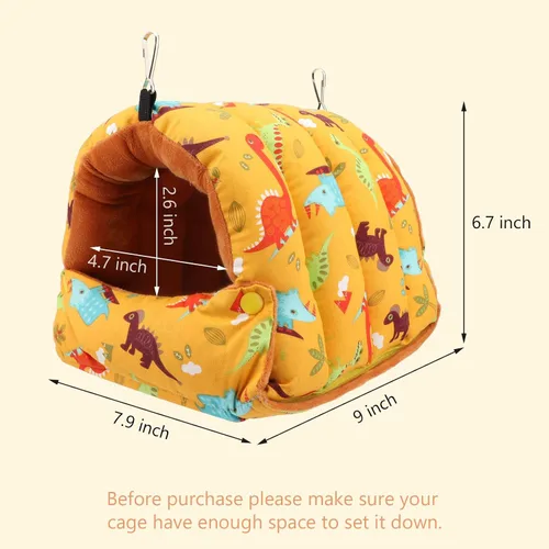 Miniatura 6 de Wontee Casa nido de pájaros, para invierno, cálida cabaña para acurrucarse, cama para pájaros, hamaca colgante para loros, periquitos, periquitos