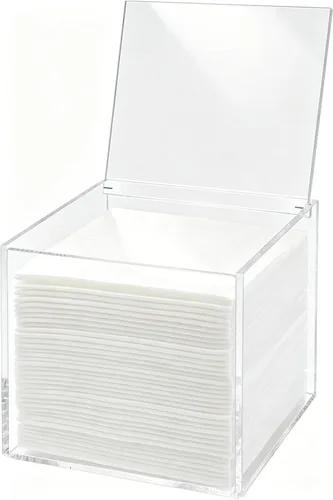 Miniatura 17 de KissYou Caja de acrílico con tapa, caja transparente con tapa con bisagras, almacenamiento de acrílico, soporte para cápsulas de café, organizador