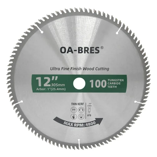 Miniatura 7 de Paquete de 3 hojas de sierra circular compacta con punta de carburo 24T TCT de 4-1/2 pulgadas con eje de 3/8 pulgadas, uso general para cortes