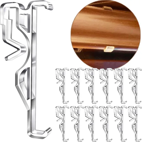 Miniatura 8 de Clips de cenefa de 2.5 pulgadas, clips de plástico transparente para cenefa ciega horizontal (6 piezas)