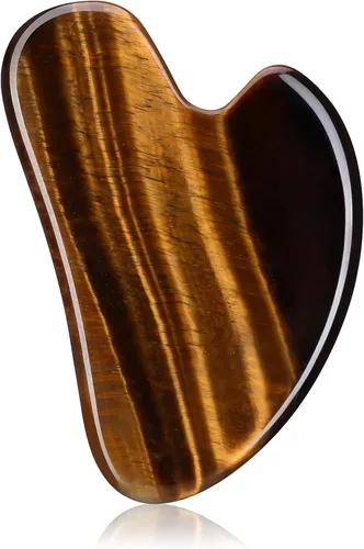 Miniatura 18 de rosenice Gua Sha - Herramientas faciales de guasha negra, piedra de jade Gua Sha para el cuidado de la piel facial, tensiones corporales faciales