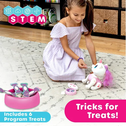 Miniatura 4 de Power Your Fun Robo Pets - Juego de 2 juguetes de unicornio, regalos de unicornios para niñas y niños (1) robot de unicornio con gestos interactivos