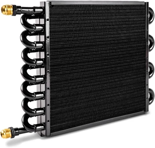 Miniatura 9 de Enfriador de aceite de transmisión de 6 filas, kit enfriador de aceite de motor remoto universal de aluminio de 6 pasos de 5/16", radiador con kit