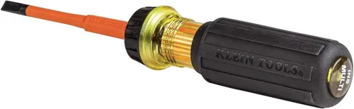 Miniatura 3 de Klein Tools Destornillador aislado y juego de destornilladores de trinquete 13 en 1, 2 herramientas con hoja abatible y puntas intercambiables