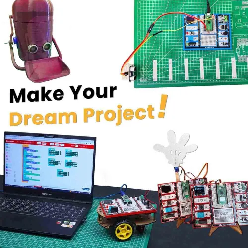Miniatura 6 de PicoBricks Raspberry Pi Pico W Kit de inicio con 12 sensores desmontables y extensa guía de aprendizaje, kit de codificación de bricolaje, Raspberry