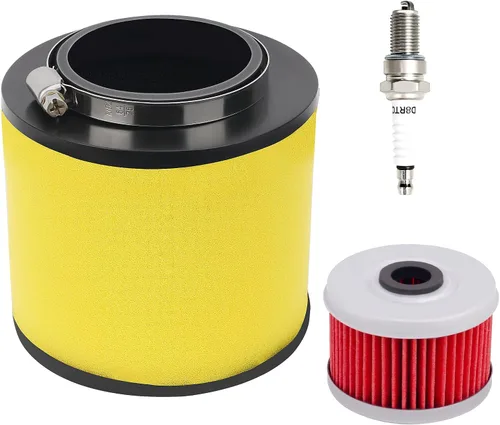 Filtro de aire 17254-HC5-900 y filtro de aceite y bujía compatible con Honda TRX300 TRX300FW TRX400FW TRX450S TRX450ES TRX450FE TRX450FM 1992-2000