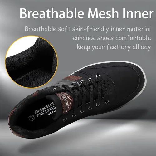 Miniatura 4 de ASTERO - Zapatos casuales para hombre vestido de moda antideslizante y bajo de piel sintética zapatos para caminar M