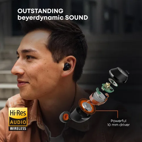 Miniatura 3 de beyerdynamic Amiron 300 - Auriculares inalámbricos con cancelación de ruido, micrófonos integrados, Bluetooth 5.3 color crema
