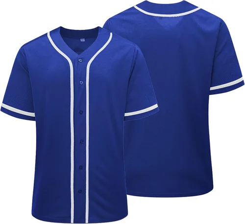 Miniatura 13 de Camiseta de béisbol para hombres y mujeres, uniformes deportivos hipster hip hop, camisas de manga corta para camisa personalizada con botones