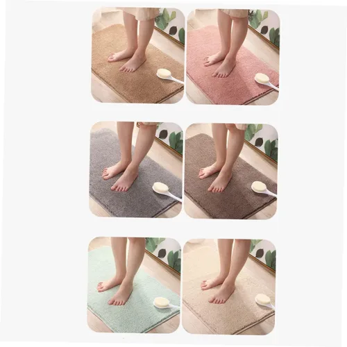 Miniatura 4 de Luxshiny Alfombra de baño, antideslizante, resistente al deslizamiento, alfombra de felpa para baño, alfombra de pasillo de baño, alfombra de Verde