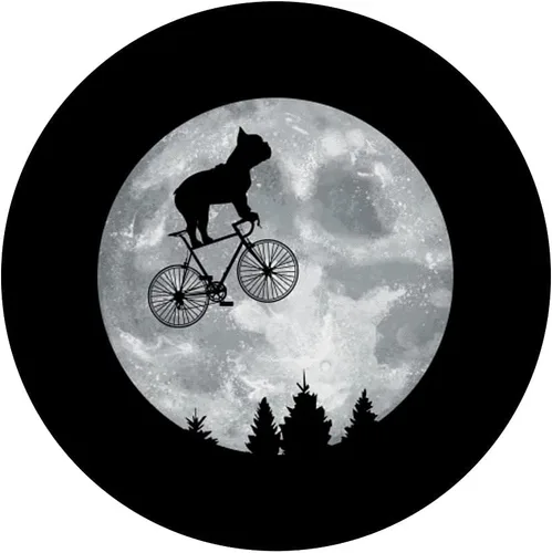 Miniatura 3 de Buldog Francés Montar Luna Bicicleta Halloween Lunar Ciclismo PopSockets Swappable PopGrip