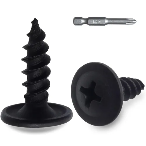 Miniatura 13 de JEGONFRI #8 Kit de surtido de tornillos de cabeza de cercha modificados negros, 132 piezas, Phillips Drive, tornillos de madera, tornillos, surtido
