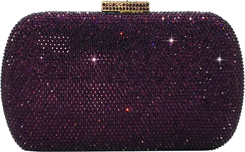 Miniatura 11 de Boutique De FGG Mini bolso de mano con diamantes de imitación, bolsos de noche y embragues para mujer, formales, bolso de mano de cristal para boda