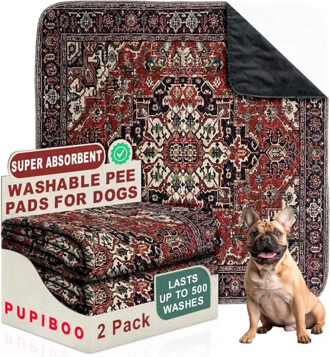 Miniatura 16 de PUPIBOO Almohadillas lavables para orina para perros y gatos - Almohadillas de entrenamiento para cachorros reutilizables súper absorbentes - 100%