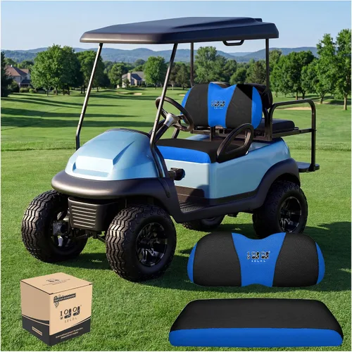 Miniatura 18 de 10L0L Golf Cart Seat Covers, Super Comfort Cooler Than Vinyl Seat Cover, Front and Rear Seat Cover for Yamaha EZGO Club Car, No Drilling Breathable