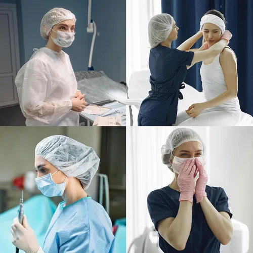 Miniatura 6 de ZMDREAM Hair Nets Disposable Bouffant Cap for Food Service Beauty Latex Free Blanco