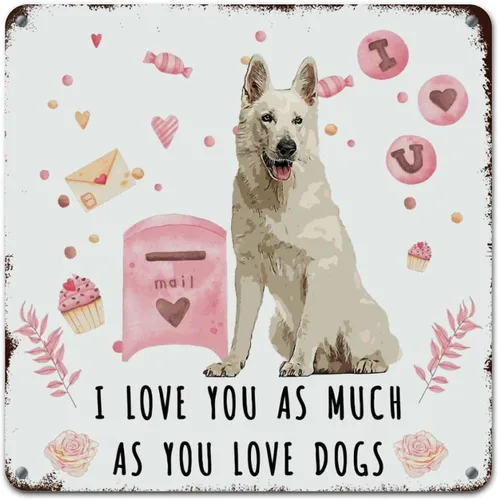 Miniatura 10 de Love Mails Chow Chow Dog Aluminum Art Signs I Love You As Much As You Love Dog Retro Vintage Art Wall Plaque Valentine Gift Metal Tin Sign for Kid