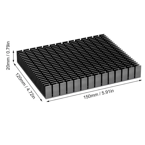 Miniatura 2 de Disipador térmico de aluminio 5.906x4.724x0.787 in enfriamiento pasivo para PCB chip de computadora impresora 3D radiador de alto rendimiento