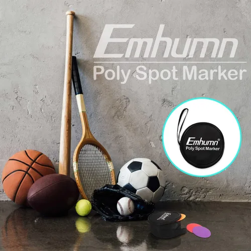 Miniatura 2 de Marcadores de punto Emhumn de 4 pulgadas y 9 pulgadas de polietileno para puntos de agilidad para entrenamiento en gimnasio/educación física, baile